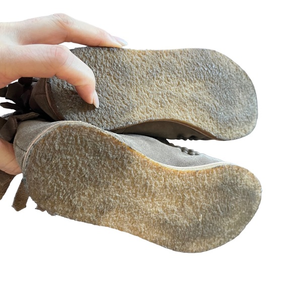 Splendid Womens Brown Suede Fringe Moccasins Ankle Boot Shoes size 8 - Picture 8 of 11